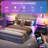 Ashten 19.7'' W Nightstand With 3D Mirror Abyss & Rgb Lighting, 2-Drawer Bedside Table With Hidden Storage And Human Sensor Light-1526823911