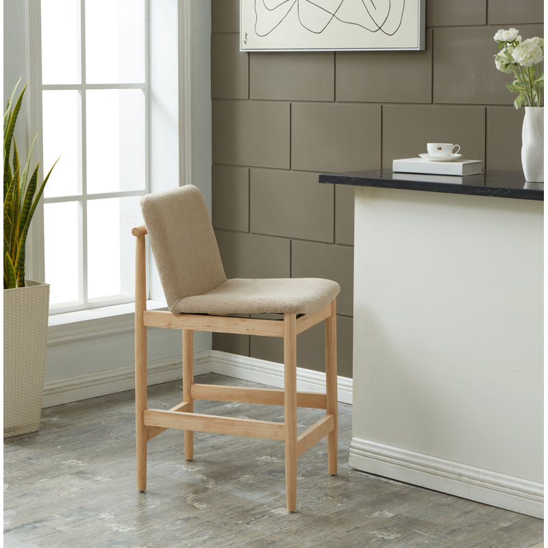 Daffodil Boucle Counter Stool, Oatmeal