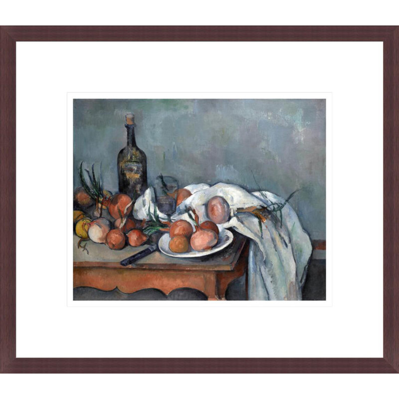 «Nature morte aux oignons» par Paul Cézanne, H 13,75 po x l 16,73 po