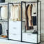 Armoire en métal - compartiments de rangement profonds, thermolaqué, résistance à l'eau et à la chaleur, égratignures, panneau E0 très profond, aux taches, aux égratignures, à la chaleur, calibré