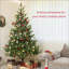 Arbre de Noël artificiel de 7 pi, cèdre réaliste clairsemé avec 2901 pointes, assemblage facile, arbre de Noël articulé pour les fêtes à domicile, vert-1378671431