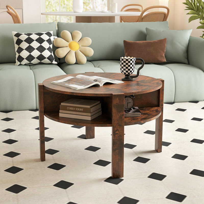 Coffee Table with Storage, Brown