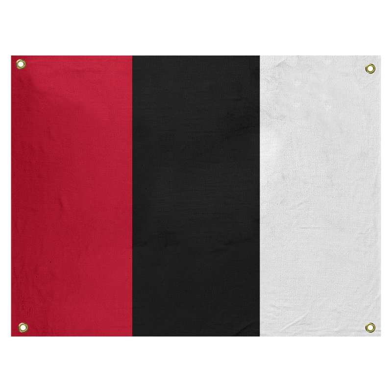 Tapisserie de polyester Baltimore, Cincinnati, H 59 po x l 80 po x P 1 po, Rouge / Noir / Blanc