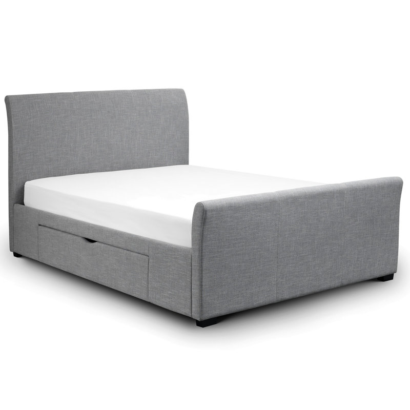 Delmos Upholstered Storage Bed with Mattress, Kingsize (5')