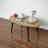Leaf-Shaped Coffee Table with 4 Wooden Legs-1526759789