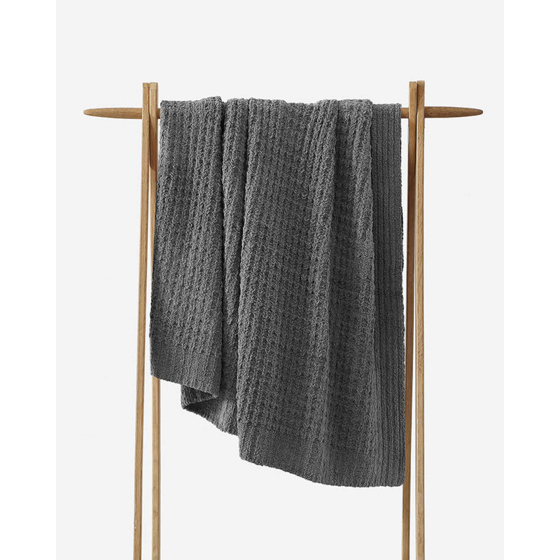 Waffle Throw Blanket, Granite