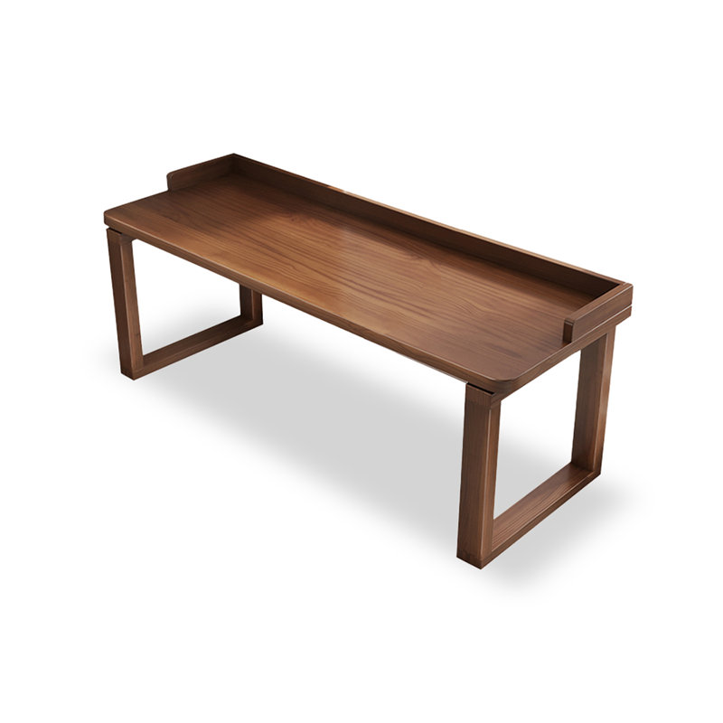Bureau rectangulaire en bois massif brun noisette, H 29,53 po x l 62,99 po x P 23,62 po