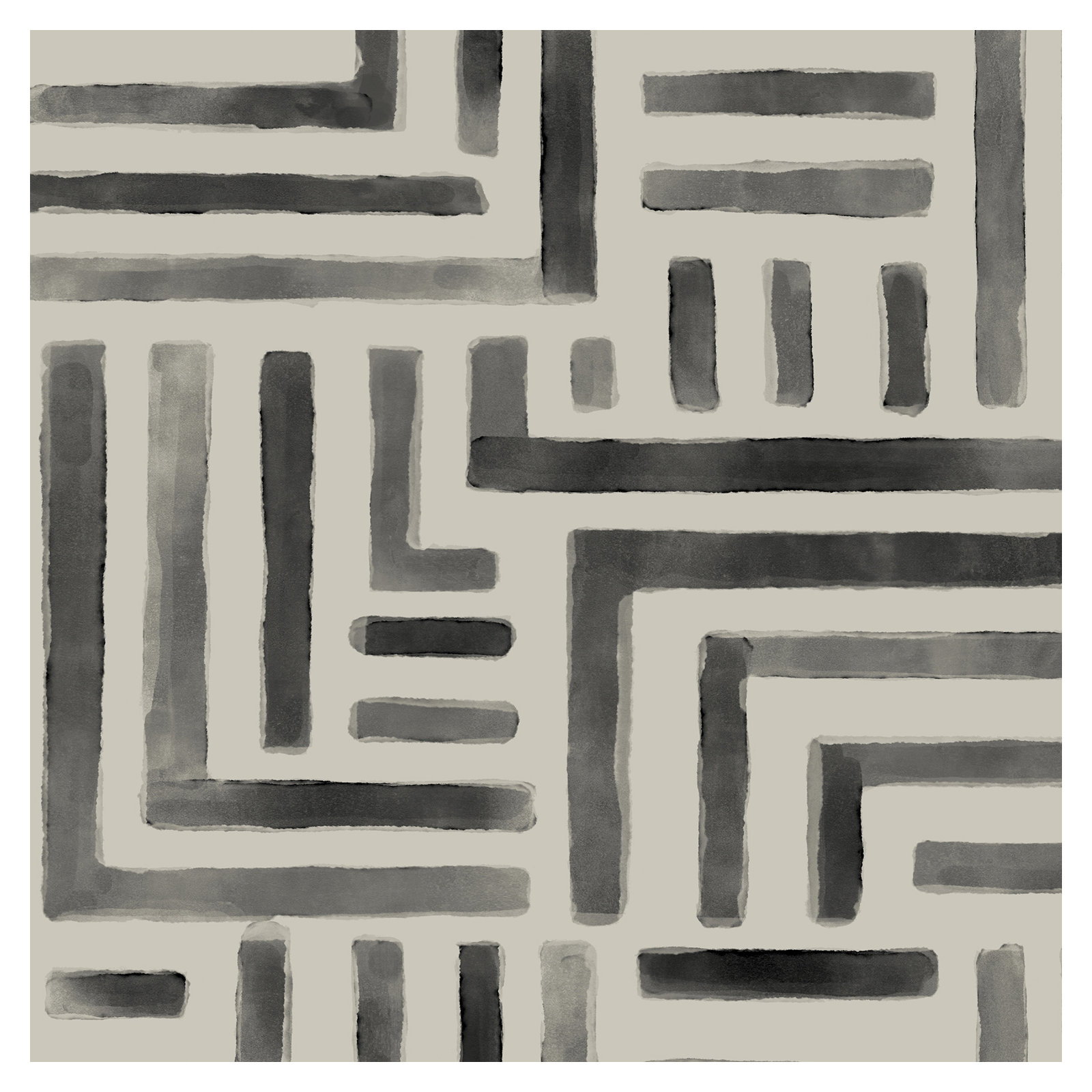 Unpasted Abstract Wallpaper, Gray