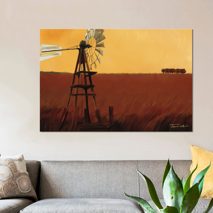 " Homeland II " by Tandi Venter, 18" H x 26" W x 1.5" D, Black Framed Canvas, No Matte