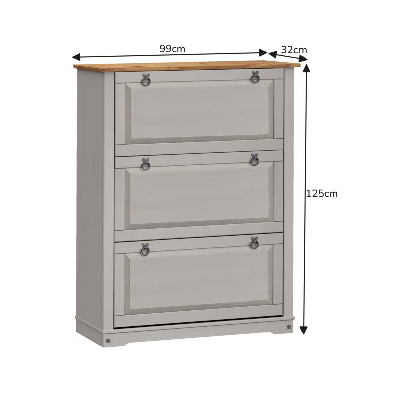Bayhills Rectangle Accent Cabinet, Silver, Grey