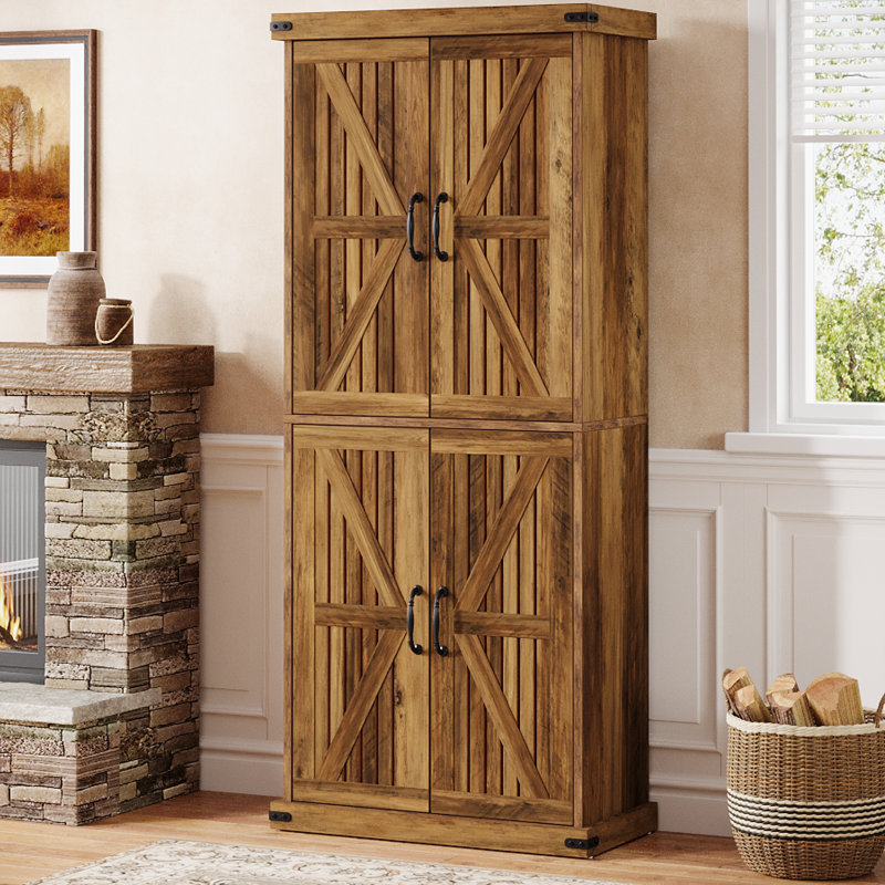 Armoire de rangement de 71 po de hauteur, garde-manger Farmhouse