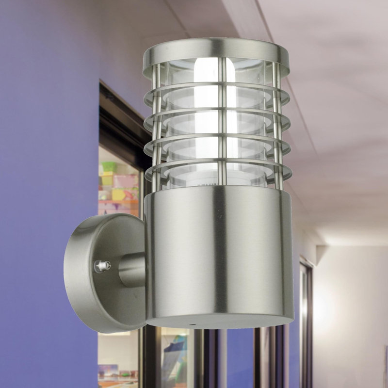 Verne Stainless Steel Outdoor Armed Sconce