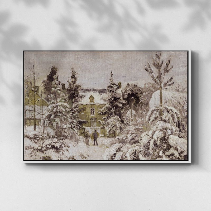 Paysage rétro - CVI, Toile encadrée flottée blanche, H 17 po x l 25 po x P 2 po