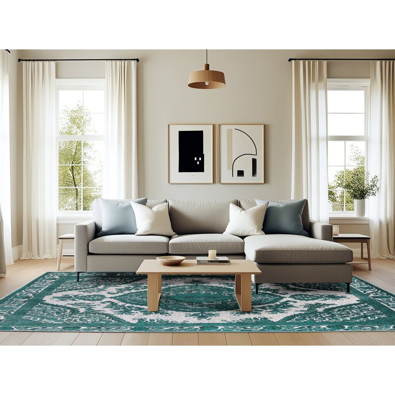 Oriental Indoor Rug, Rectangle 6' x 9'
