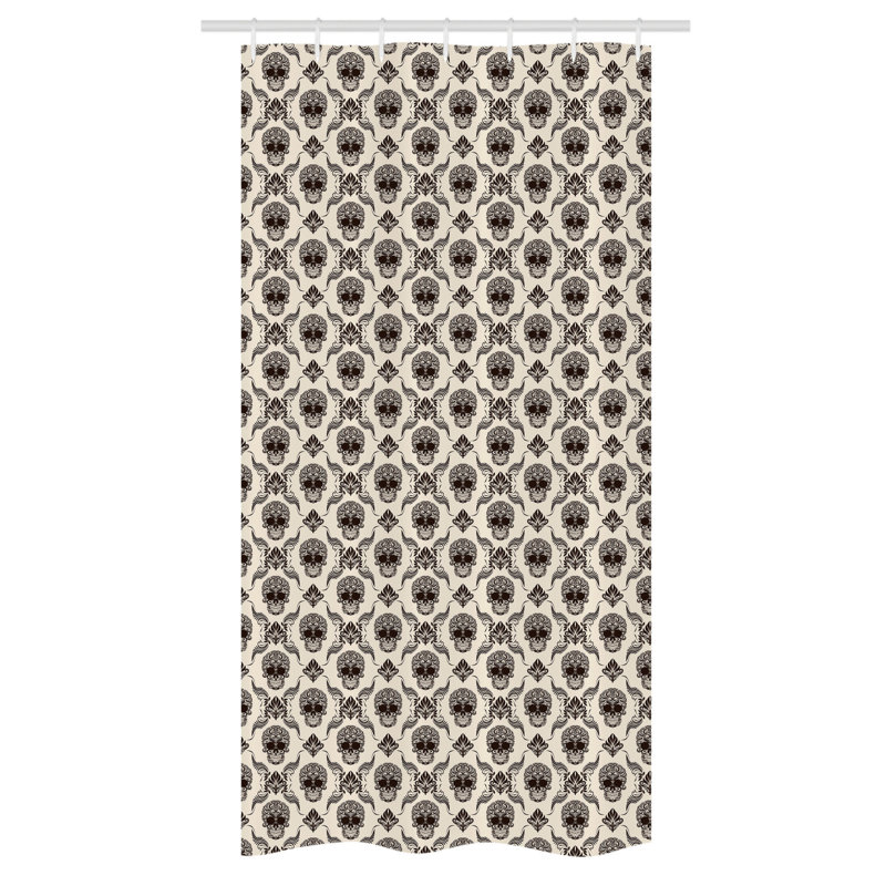 Damask Shower Curtain with Hooks Included, 36" W x 72" L