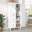 Armoire de rangement multifonctionnelle rétro avec tablettes réglables, armoire d'appoint