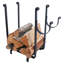 Handcrafted Rectangle Fireplace Log Rack Black