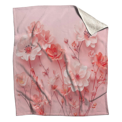 Couvertures de fleurs de cerisier roses