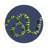 Serpent Blue Vegan Leather Round Coasters-119015236