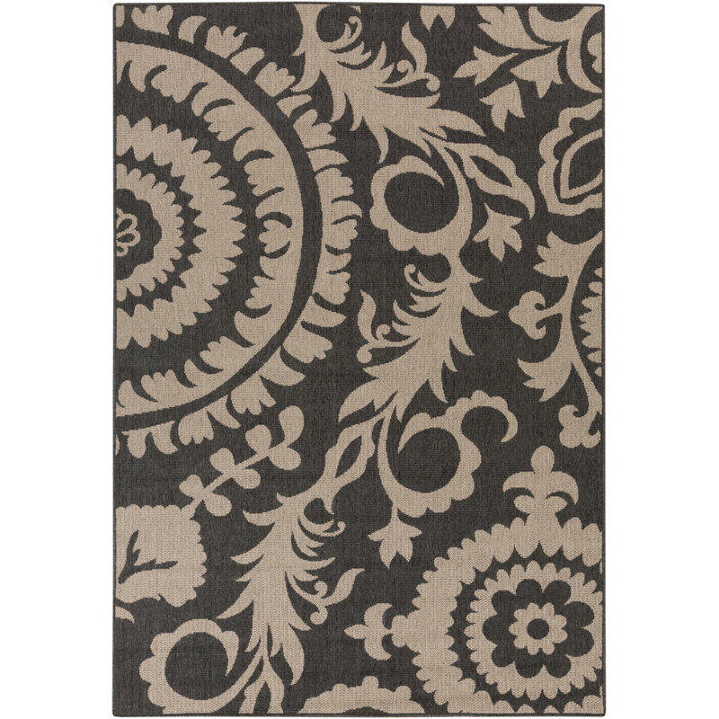Amato Floral Indoor / Outdoor Rug, Rectangle 8'9" x 12'9"