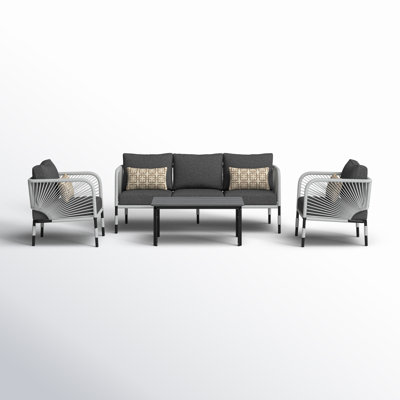 Acklin 5 - Person Patio Conversation Sets with Cushions