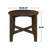 Round Solid Wood End Table, Dark Brown