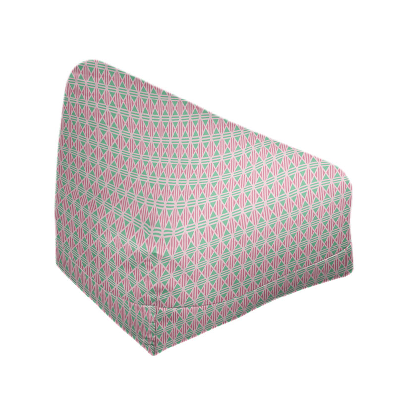 Petite chaise à sacs à billes & Leffel, Pas de bourre, Rose / sarcelle, H 120 po x L 2 po x P 60 po