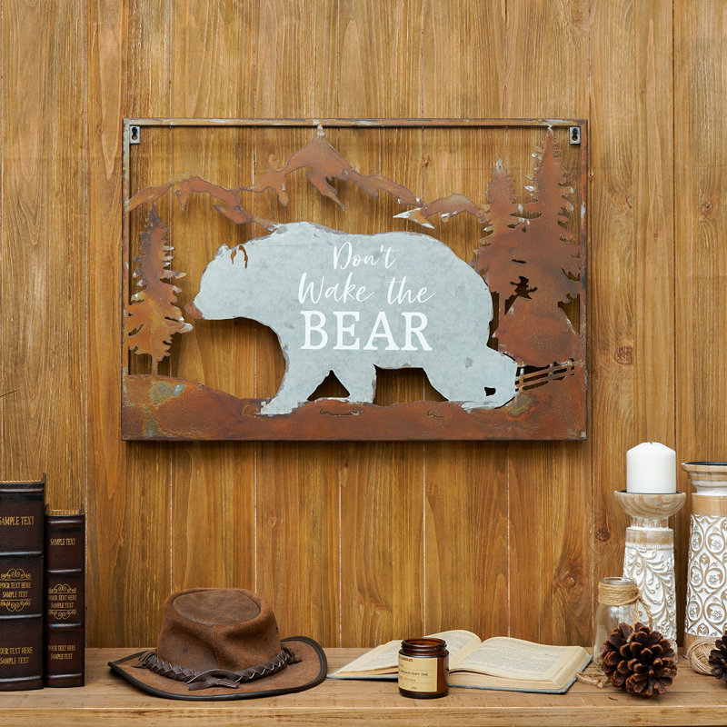 Décoration murale en métal Don't Wake the Bear