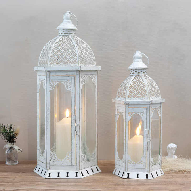 Tabletop Lantern, White