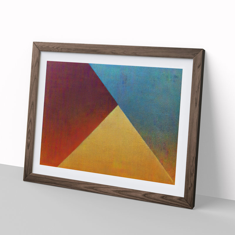 Halftone Vol.1 Abstract - Single Picture Frame Painting, 34cm H x 46cm W x 2cm D, Walnut