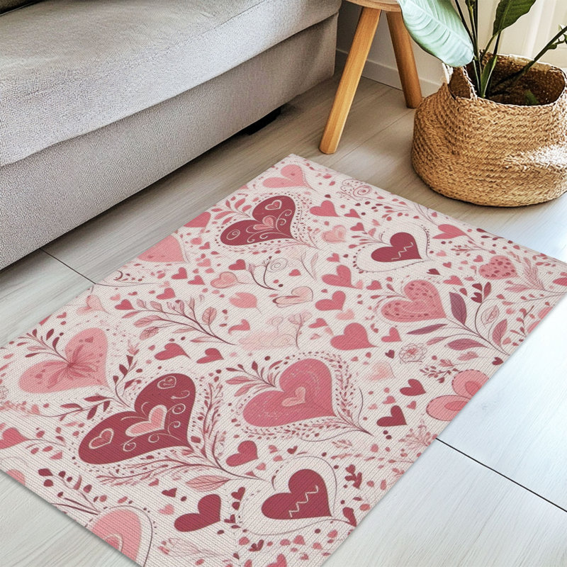 Tapis tressé Rosy Valentine, Rectangulaire 3 pi x 5 pi