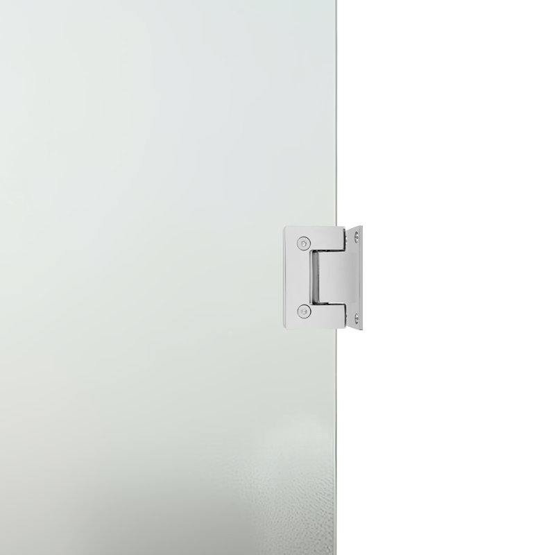 Charnière de porte en verre trempé à ouverture bidirectionnelle à 90 ° pour portes de douche ou de bureau en verre, Silver