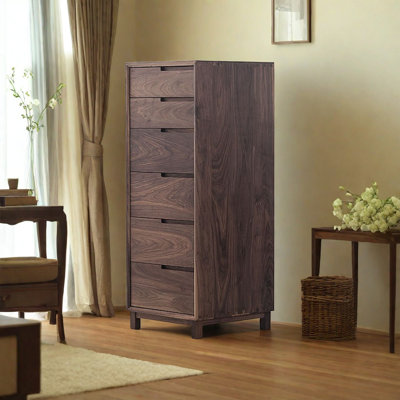 Commode d'appoint simple en noyer noir