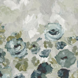 Julie Feels Home Glitter/Shimmer Paeonia Flowers and Plain Twinwall Design 4-panel Wall Mural