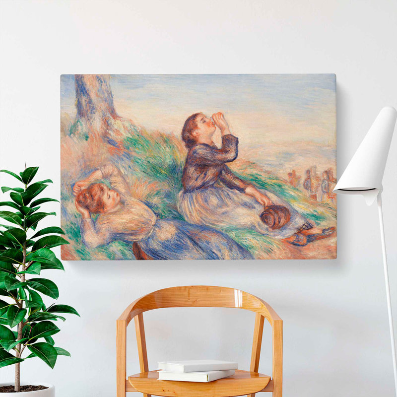 Grape Gatherers by Pierre-Auguste Renoir - Wrapped Canvas, 50cm H x 76cm W x 3cm D