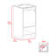 Armoire de meuble-lavabo autoportante à 1 tablette-1830733844