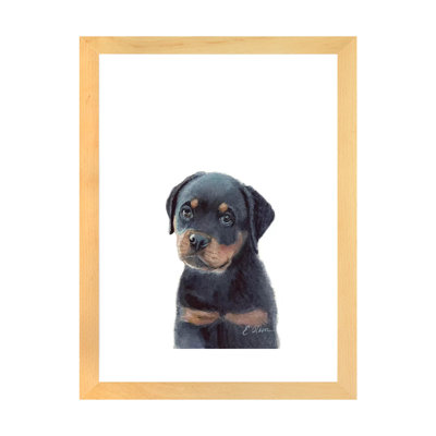" Rottweiler Puppy " by Watercolor Luv