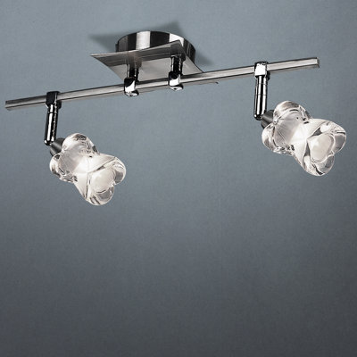 Ensemble de rail d’éclairage 2 lumières Rosa Del Desierto
