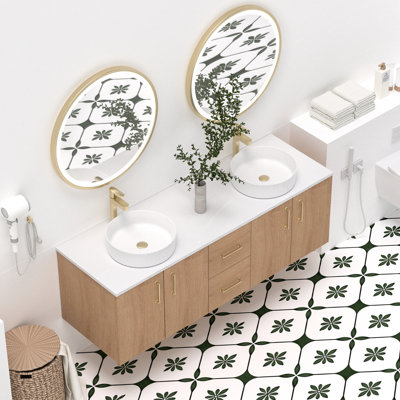 Meuble-lavabo double 60 po avec lavabo