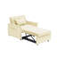 Canapé-lit convertible 3 en 1, inclinable, inclinable simple, convient aux petits espaces avec dossier réglable noir blanc crème-129589584