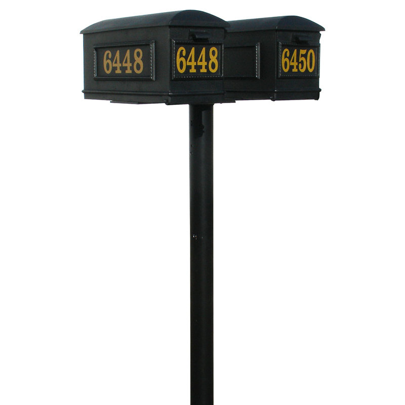 Hanford Aluminum Post Mounted Mailbox, Yes