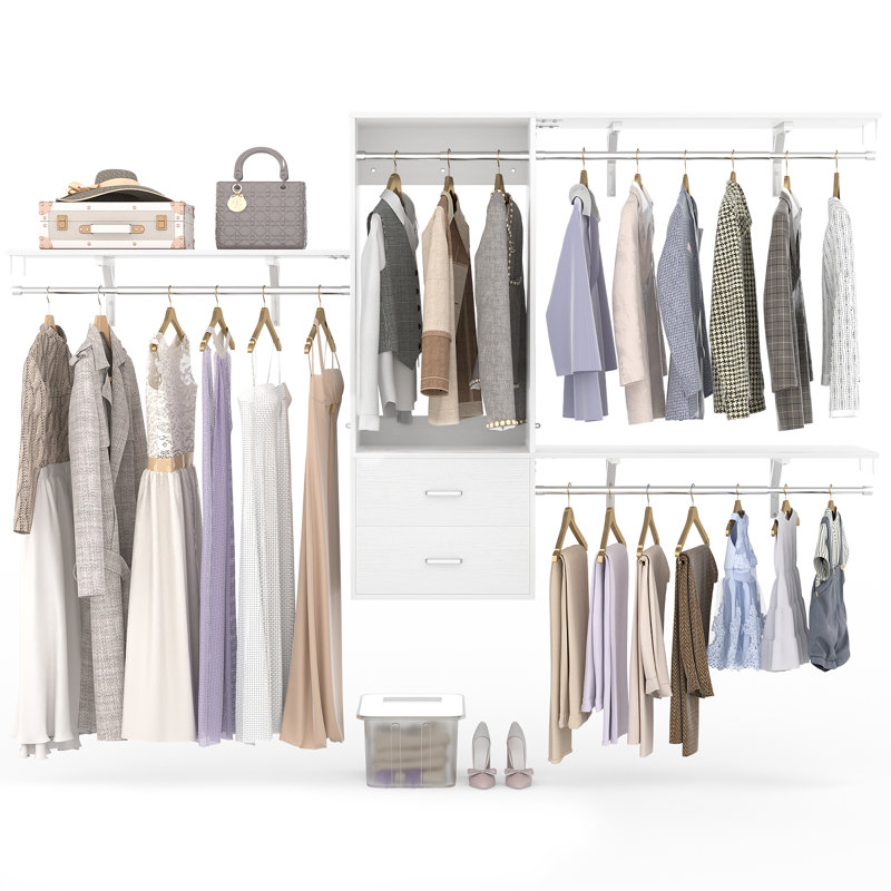 Système d'organisation avec 2 tiroirs, rangement pour salle de lavage, Blanc