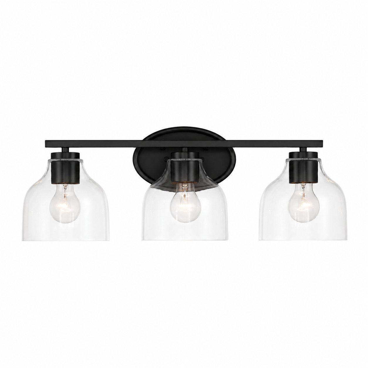 6-Light Dimmable Vanity Light, 3, Matte Black