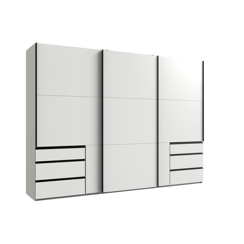 Guardino 3 Door Wardrobe, 216cm H x 300cm W x 65cm D, White
