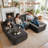 Seren Boneless 106" Modular L-shaped Sectional Sofa With Ottoman, No-assembly Cloud Couch, Boneless Design For Modern Living-116240534-116240537