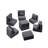 Compression Upholstered Sectional Sofa (Gray)