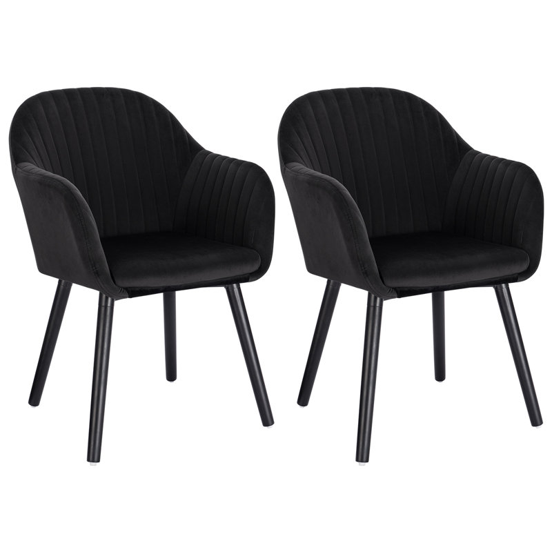 Deana Upholstered Dining Chair, Black