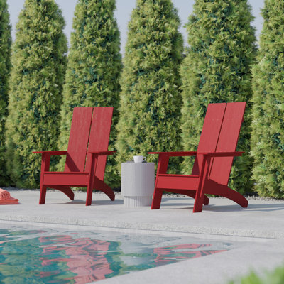 Chaises de style Adirondack intérieur / extérieur à double lattes Balasi