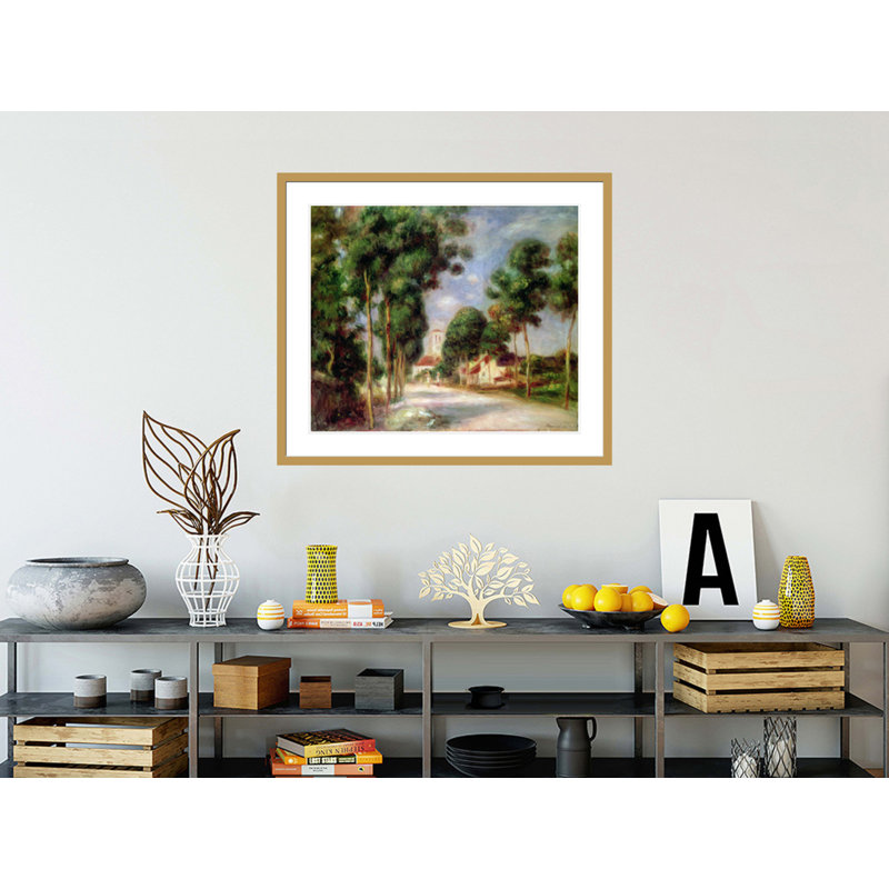 «The Road to Essoyes» par Pierre-Auguste Renoir, impression giclée encadrée, H 33,5 po x l 38,35 po