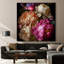 Très grand art mural imprimé sur tissu - arrangement floral, pivoines et magnolias éclatants pour le salon ou la chambre à coucher - «Assemblage requis du cadre (cadre non fini)»-105075877